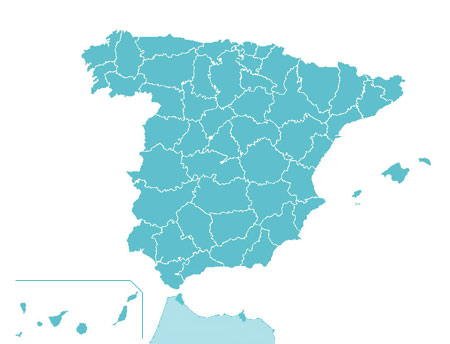 Mapa de España por provincias